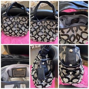 Coach black and grey Hobo bag